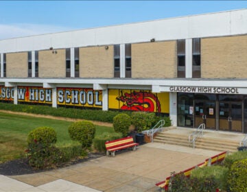 outside Glasgow High School, the site of Christina School District's administration office