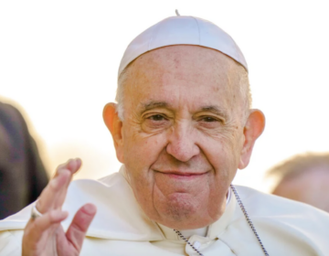 Pope Francis arrives for his weekly general audience in St. Peter's Square at The Vatican